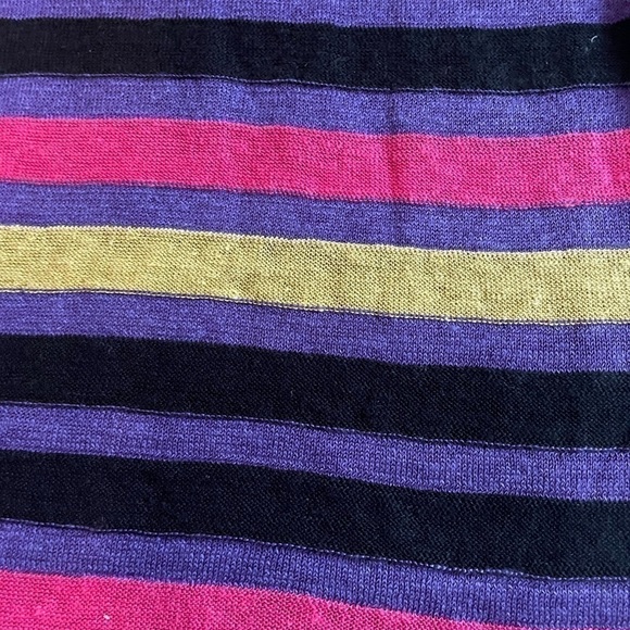 SAKS fifth ave COLLECTION Silk Linen Stripe Shel - Picture 7 of 7